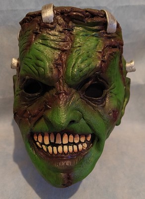  Frankenstein Monster Grün Latex Vollkopf Erwachsene Maske Halloween.   