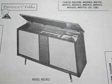 CURTIS MATHES MD712, MD912, MD1012, MD1412, MD1512 PHONOGRAPH RADIO PHOTOFACT