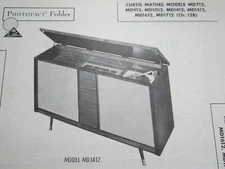 CURTIS MATHES MD712, MD912, MD1012, MD1412, MD1512 PHONOGRAPH RADIO PHOTOFACT