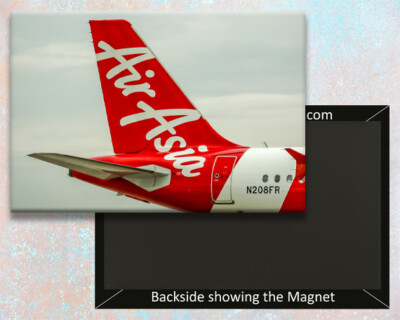 Air Asia Airbus A320 Tail Logo Handmade 3.25'' x 2.25'' Fridge Magnet (PMCT4026)