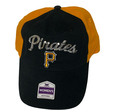 BRAND NEW LADIES AUTHENTIC NEW ERA BLING PITTSBURG PIRATES HAT New Era Pittsburg Pirates Velvet Hat w/ Visor Clip – Oneness  main image 4