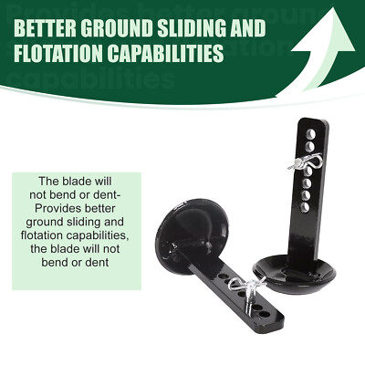 Scarpe Da Sci John Deere 2 Scarpe/Lama Spazzaneve Per Trattorini John Deere 300-420 Serie - Ricambio M147167, Acciaio, Nere Scout Moot