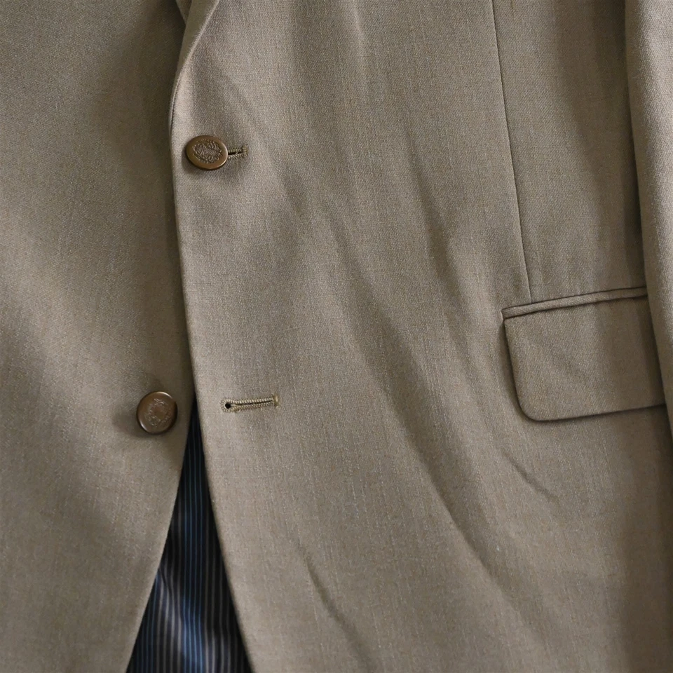 Blazer Abrigo Deportivo Chaqueta Alan River 46L Tostado Beige Dorado ButtoFlannel Para Hombre Foto 3 de 4