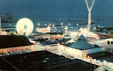 Fun Zone Famous Pike Long Beach Front CA Postcard Entertainment Rides R4