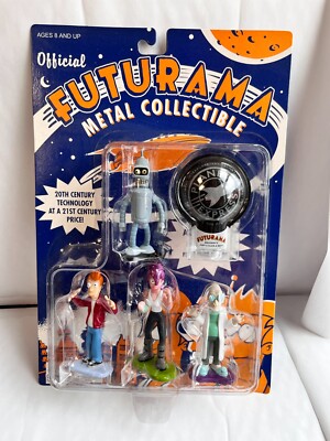 Bnib Rocket USA Futurama Metall Sammlerstück Bender Fry Leela Farnsworth Figuren
