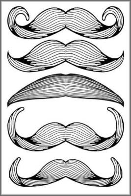 StacheTats - Mustache Tattoo - The Retro Glow Temporary Man Face Tattoos Tatoo 