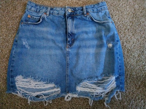 Topshop Moto Denim Mini Skirt 