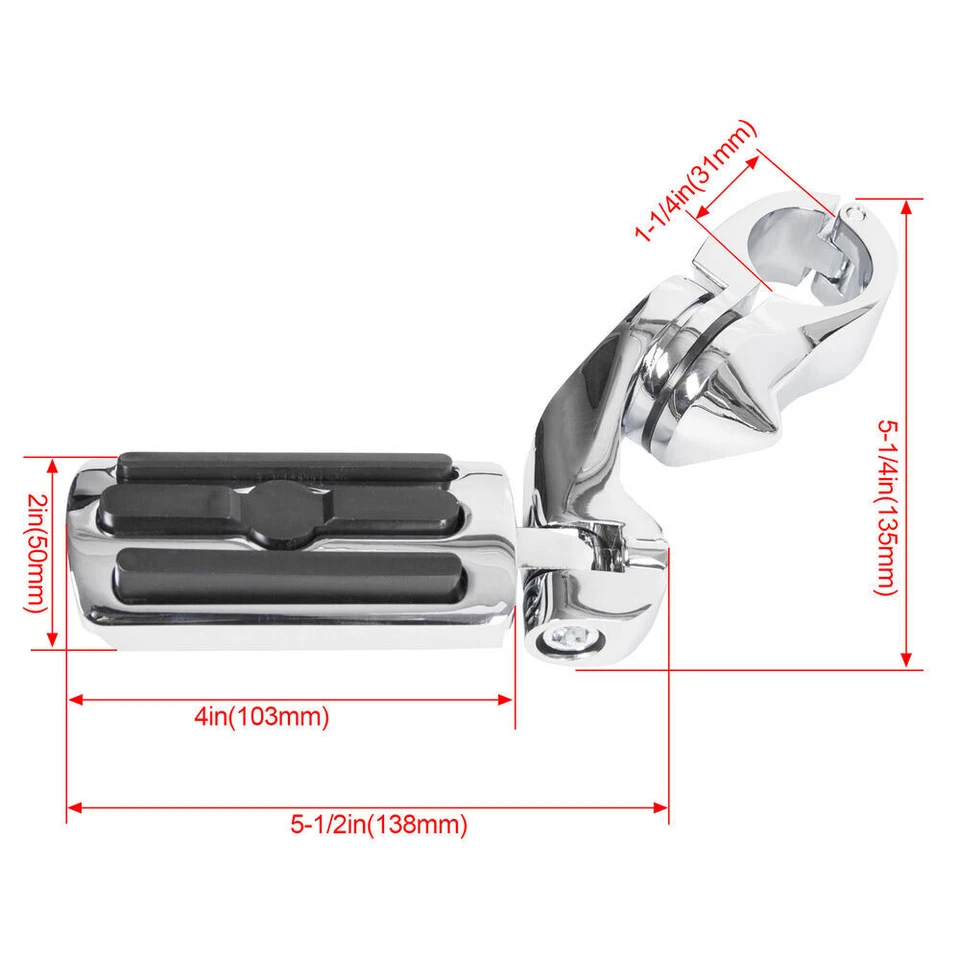 1.25" Highway Foot Peg Pedal For Harley-Davidson Touring Road -High Quality - Изображение 3 из 4
