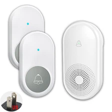 LIKEPAI 2 call buttons+1 ringer,55 chimes,cordless doorbell,wireless,waterproof