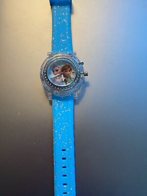 Elsa Anna Accutime Disney Frozen Watch Rhinestone Wristwatch Lights Up