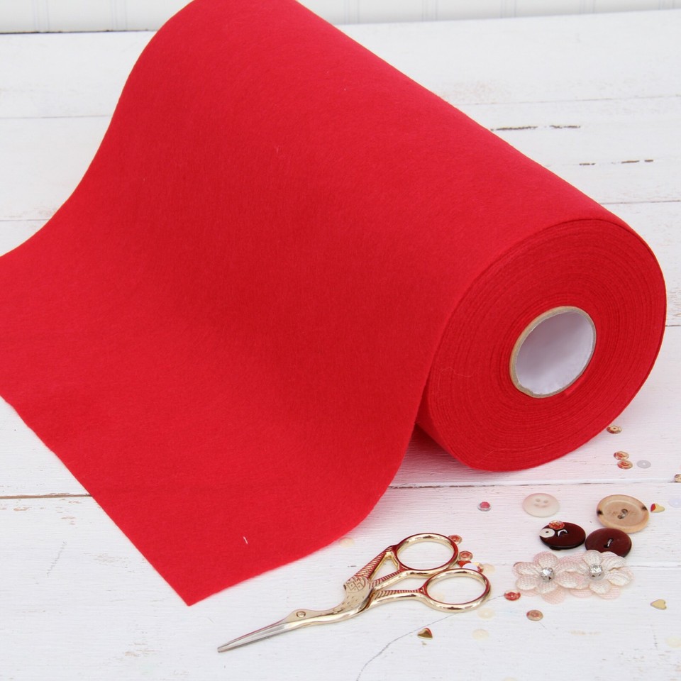 Threadart Premium Felt Roll - 12 x 10yd | Soft Wool-Like Feel | 1.2mm Thick for DIY Crafts, Sewing, Crafting Projects | Compatible with Cricut Maker | Orange