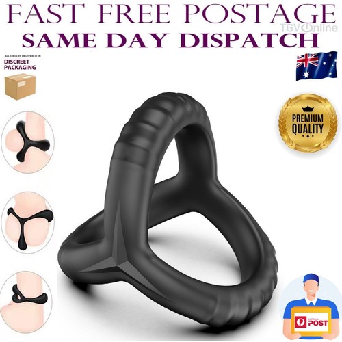 Penis Cock Ring Men Delay Ejaculation Erection Cock Ring Sex Toy Premium Enhance - Picture 15 of 24