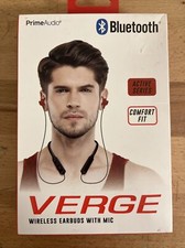 Prime Audio Bluetooth VERGE Wireless Earbuds With Mic - Red - Sealed