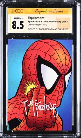 Equipment Spider-Man Trading Card #10 CGC SS 8.5 signed Todd