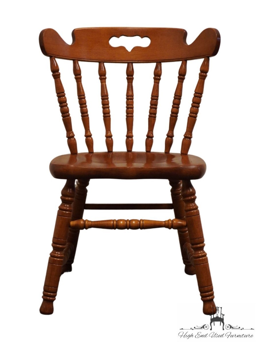 TELL CITY Solid Hard Rock Maple Colonial Style Spindle Back Dining