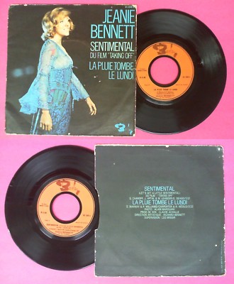 LP 45 7'' JEANIE BENNETT Sentimental La pluie tombe le lundi france no cd mc dvd