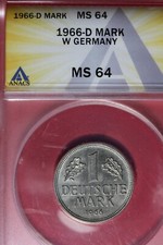 1966 D- MARK ANACS MS64 W GERMANY #B48362