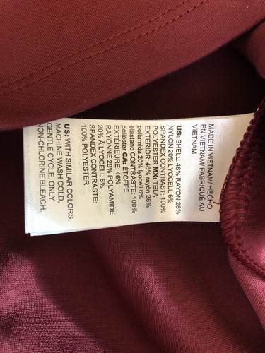 Chicos Ponte 2 Cranberry Gathered Cuff V Neck Blouse Shirt Large - Picture 8 of 12