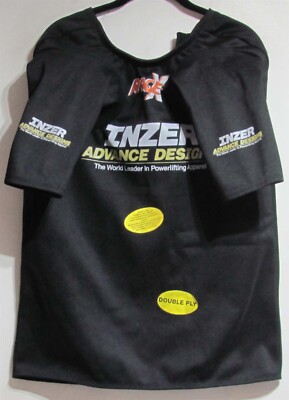 Inzer 2-PLY Rage X Bench Shirt 64 Black Open Back w/3- Adjustable Straps (New)