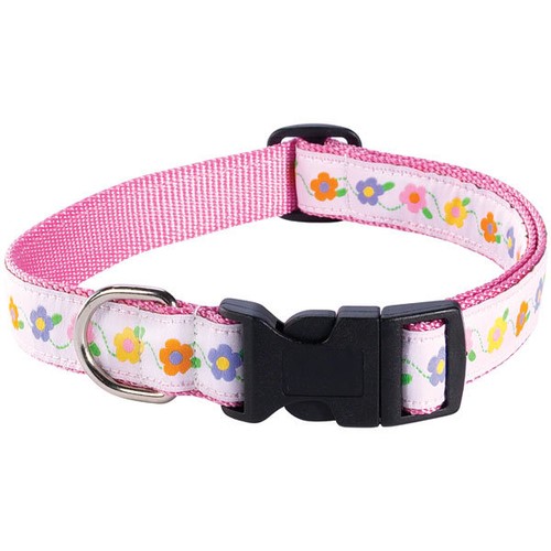 JUEGO de cuello de cinta de nailon y correa Guardian Gear perro elección animales o flores NUEVO - Imagen 6 de 10