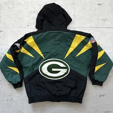 Vintage 90s NFL Pro Line APEX Green Bay Packers Shark Tooth Full Zip Jacket Sz M