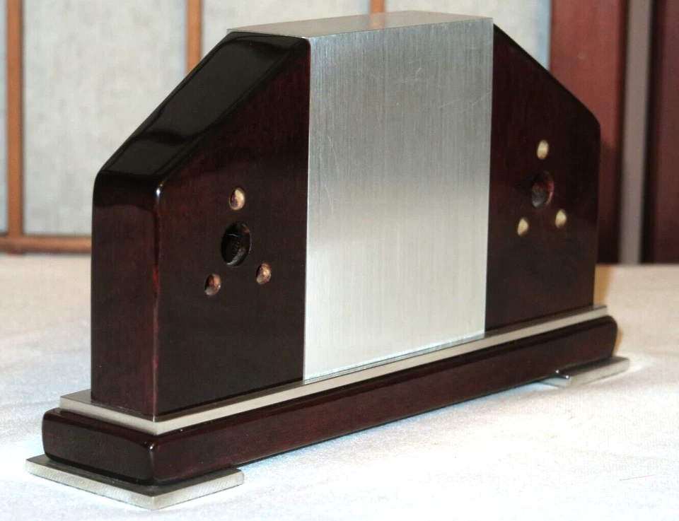 DESKTOP WEATHER STATION w CLOCK MOVEMENT MADE IN JAPAN  THERMOMETER & HYDROMETER - Image 4 of 4