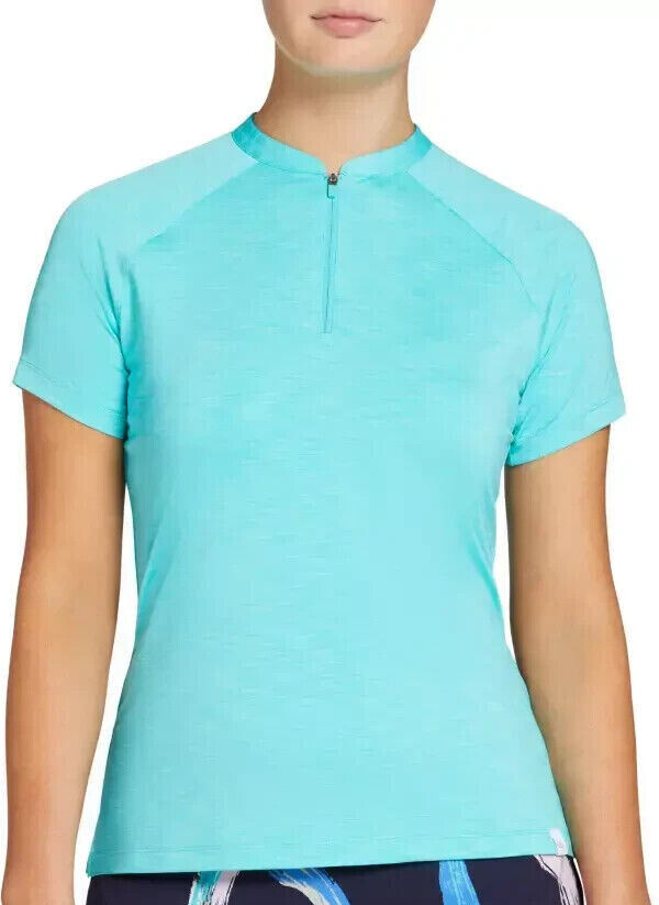 Женская спортивная футболка-поло Lady Hagen с коротким рукавом, бирюзовый цвет, XS