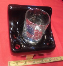 Glossy Black Ceramic Toothbrush  Tumbler / Cup Holder: New Stock Mint