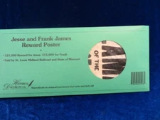 Reproduction Jesse and Frank James Reward Poster New!