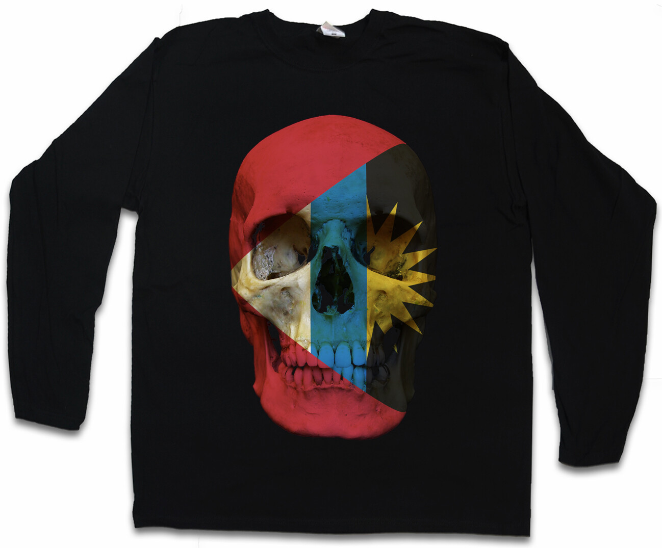 ALTRA MAGLIETTA CLASSICA ANTIGUA E BARBUDA BANDIERA TESCHIO MANICA LUNGA Striscione