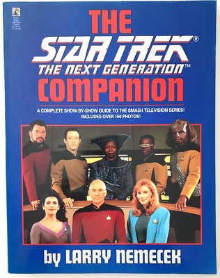 Signed Star Trek Companion The Next Generation by Larry Nemecek 1992 Paperback