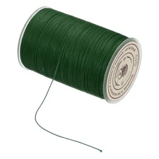 Waxed Cord 0.45mm Waxed Thread 87 Yard Wax String Leather Cord (Deep Green)