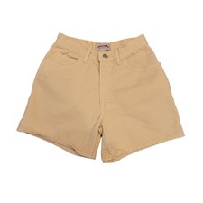 Womans Vintage London Jean Yellow High Rise Demin Shorts Size 6