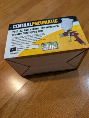 #ad CENTRAL PNEUMATIC 20 oz.HVLP Gravity Feed Air Spray Gun High Performance Pain AF $18.00