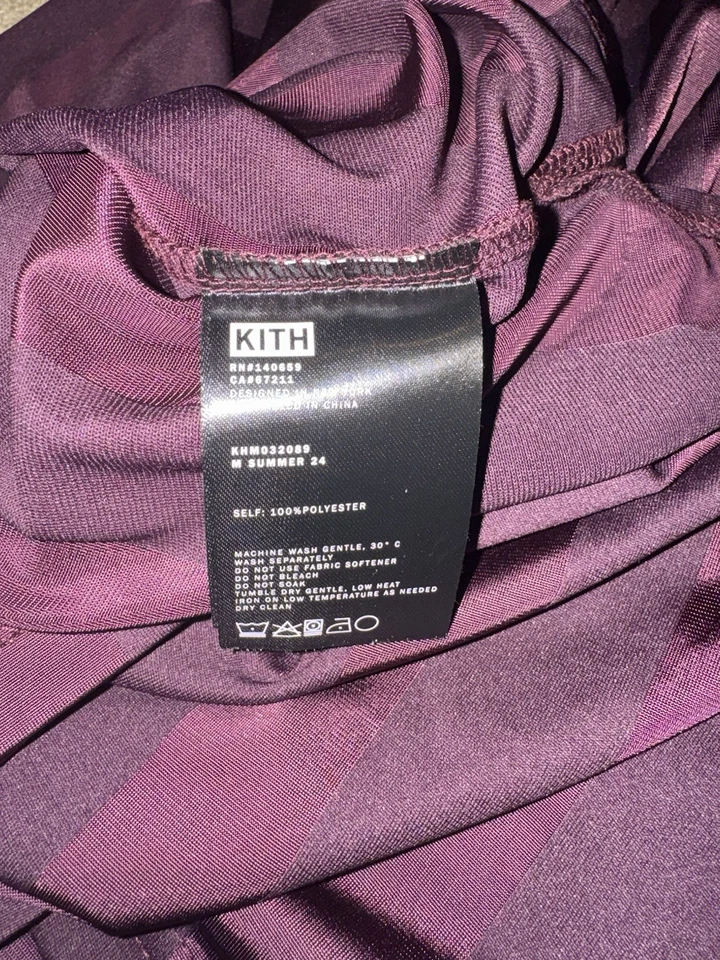 Camiseta de fútbol Kith a rayas Marcel en Borgoña Rave para hombre L Foto 3 de 4