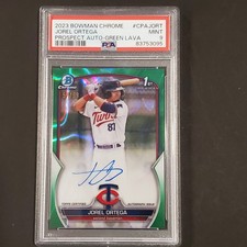 2023 Bowman Chrome Jorel Ortega Prospect Auto Green Lava #CPA-JORT Mint 9