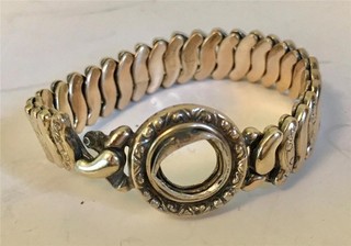 Scrap Lot Gold Filled Over Sterling Silver Co Star Bracelet 20.84 Grams