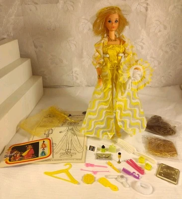 1972 Mattel #8697 Quick Curl Miss America Barbie Doll + 1978 Pretty Changes 2598 - Image 1 of 4