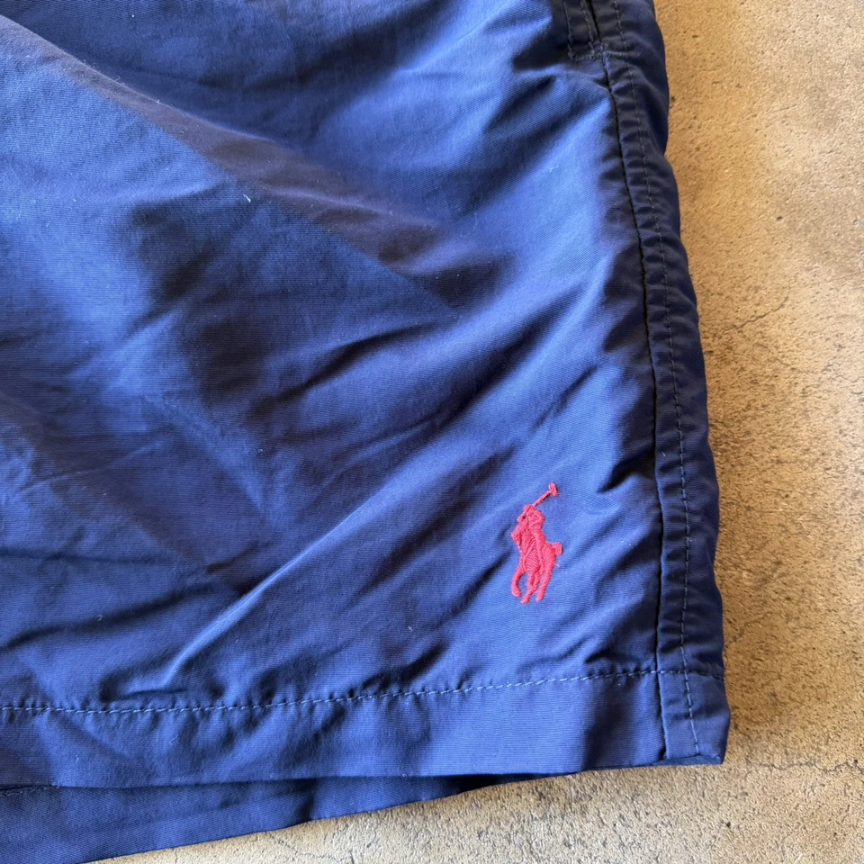 Bañador Pantalones Cortos Polo Ralph Lauren Para Hombre’s L Azul Marino Rojo Forrado Cordón  Foto 2 de 4