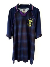 Scotland Retro Home Shirt 1998. Medium. Score Draw Blue Adults Football Top Only
