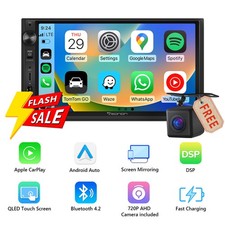 Eonon 2DIN 7" autoradio stereo QLED touch screen Android auto carPlay navigatore satellitare BT