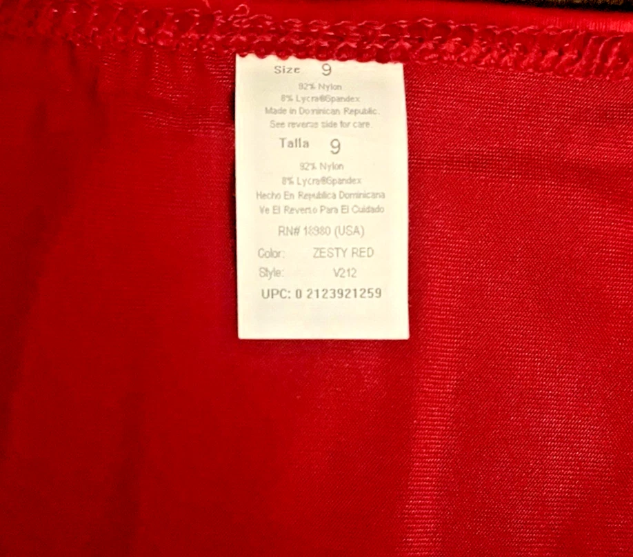 Bragas de bikini de corte alto Y2K Christies ropa interior talla 9 rojo brillante picante Foto 3 de 4