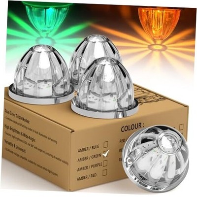 Dual Color Watermelon Lights LED Strobe & Steady Cab Roof 4-Pack Amber Green