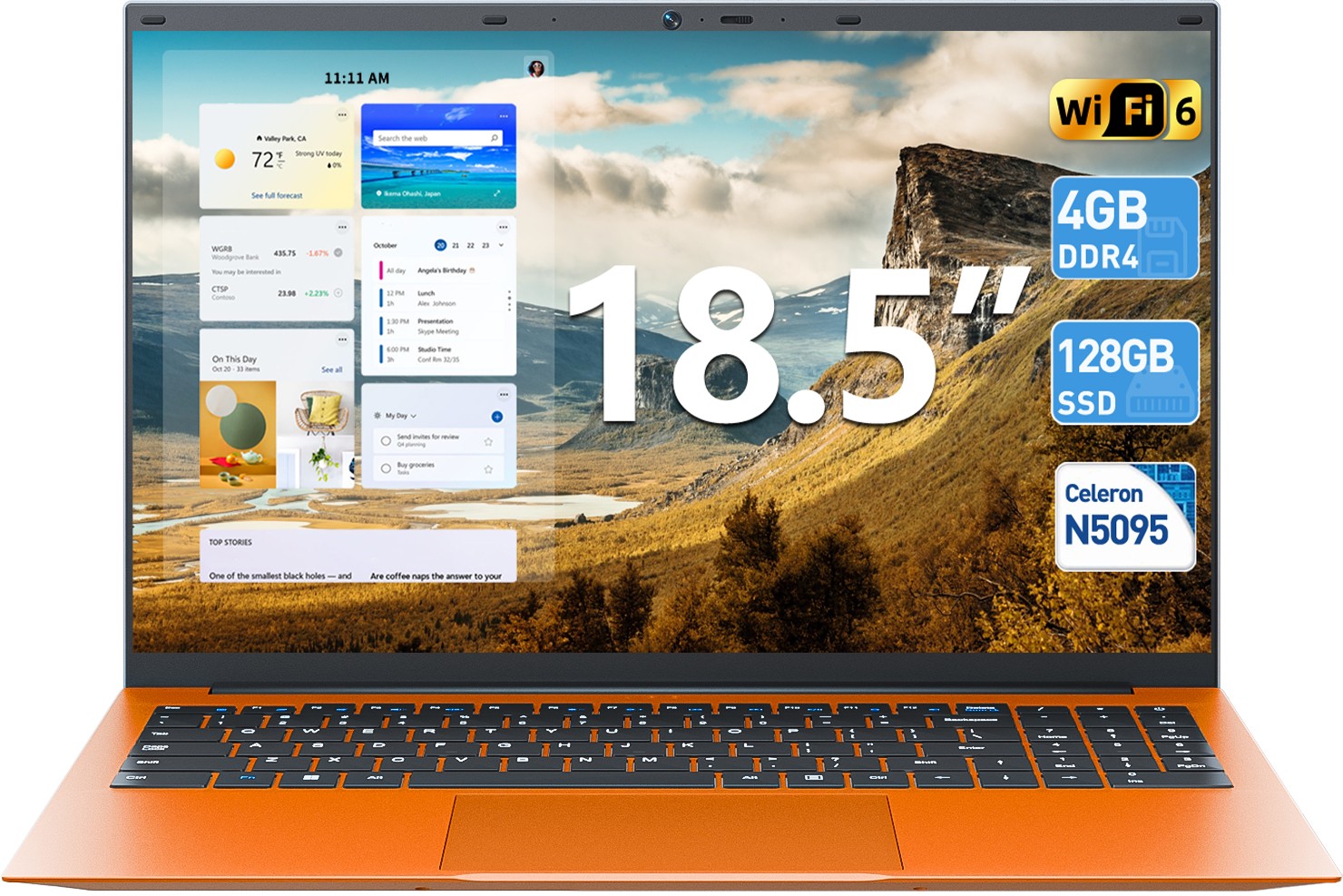 2026 SGIN 15.6" 18.5"Laptop Notebook 4GB RAM 128GB SSD N5095 Intel Celeron