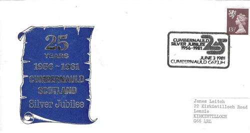 Misc GB Comm/FDC -Cumbernauld Silver Jubilee - 1981 (Misc210)