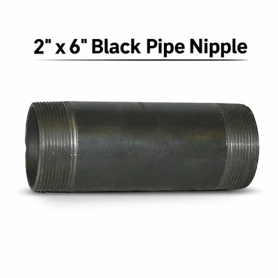 2'' X 6'' Black Pipe Fitting Nipple Sch 40 NPT
