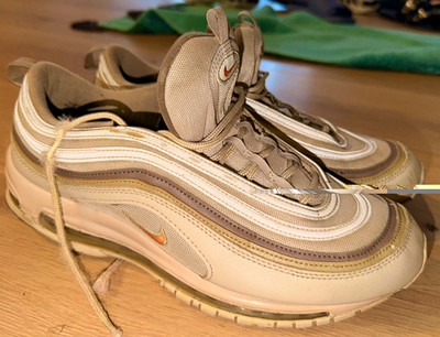 Nike Air Max 97 Men s Low Top Leather Sneakers Bone Beige DX3947-200 2022