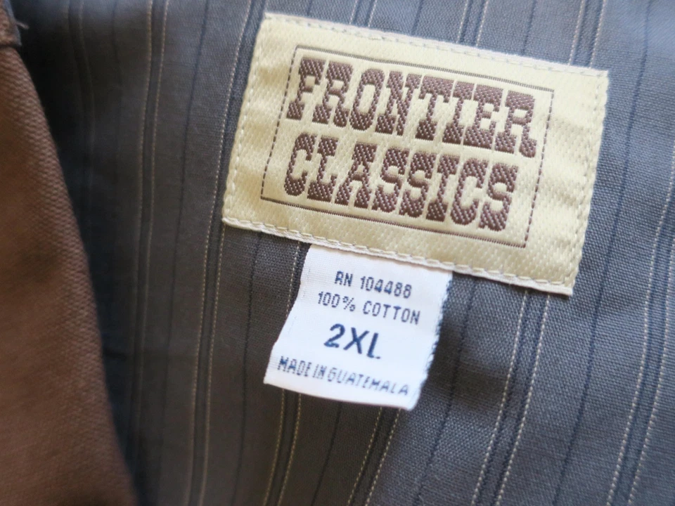 Frontier Classics CM60 Men's Brown Vest Cotton Old West Clothing 2XL NWT - Image 4 of 4