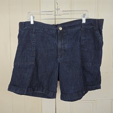 Lee Regular Fit Bermuda Midrise Women's Denim Jean Shorts size 20W Blue