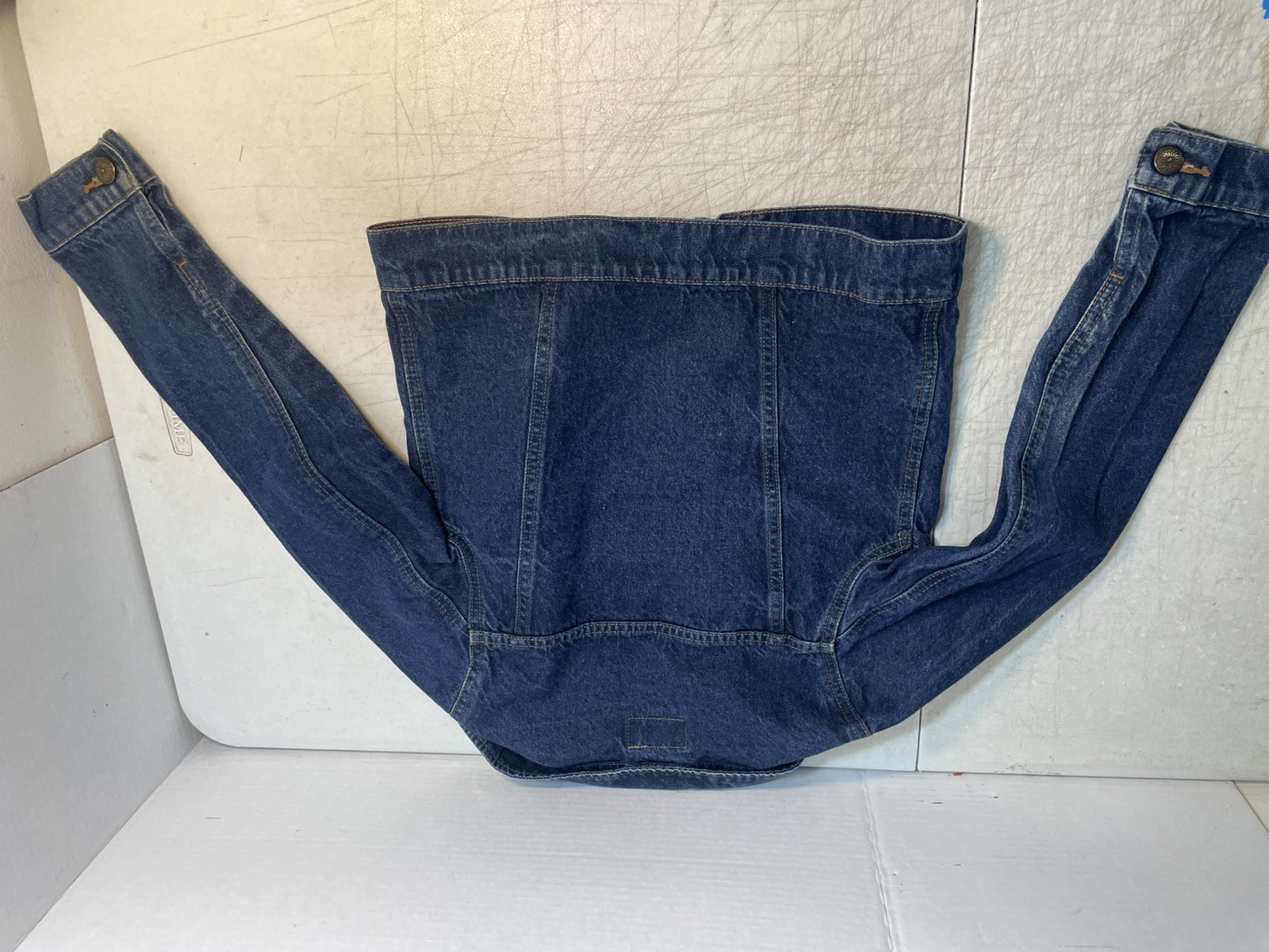 Jona Michelle Kids Blue Jean Jacket Girls 7/8 M Dark Wash Flower Detail Buttons image 7